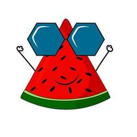 Summer fruits characters vector