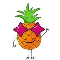 Summer fruits characters vector