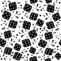 Dice pattern, color vector illustration