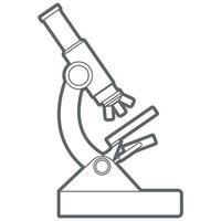 Science Laboratory Equipment. Microscope. vector