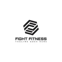 Abstract initial letter F or FF logo in black color isolated in white background applied for fitness and sports performance coaching logo also suitable for the brands or companies have initial name FF vector