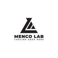 logotipo de letra inicial abstracta ml o lm en color negro aislado en fondo blanco aplicado para el logotipo de la agencia de medios sociales también adecuado para las marcas o empresas que tienen el nombre inicial ml o lm. vector