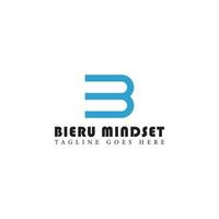 logotipo de letra inicial abstracta bm o mb en color azul aislado en fondo blanco aplicado para el logotipo de la empresa de negocios y consultoría también adecuado para las marcas o empresas que tienen el nombre inicial mb o bm. vector