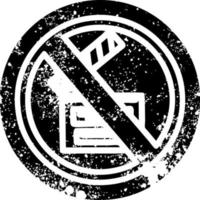 no filming distressed icon vector