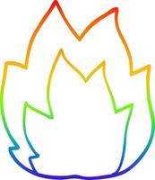 rainbow gradient line drawing cartoon explosion flame vector