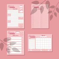 Mom planner pink vector