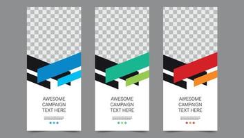 Roll up banner vector template