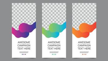 Roll up banner vector template