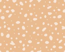 Deer skin texture seamless pattern. Abstract spots. Perfect use for fabric, wallpaper, home decor. Vector background on brown surface