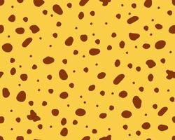 Deer skin texture seamless pattern. Abstract spots. Perfect use for fabric, wallpaper, home decor. Vector background on brown surface