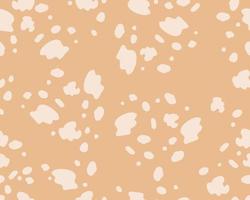 Deer skin texture seamless pattern. Abstract spots. Perfect use for fabric, wallpaper, home decor. Vector background on brown surface