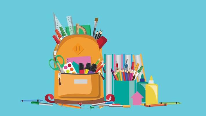 Books and school supplies design Royalty Free Vector Image