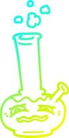 cold gradient line drawing cartoon bong vector