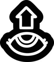 eye looking up icon vector