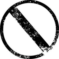 distressed symbol not allowed sign vector