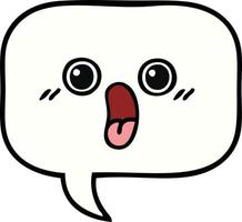 cute cartoon speech bubble vector