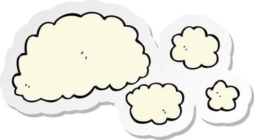 sticker of a cloud of smoke cartoon element vector