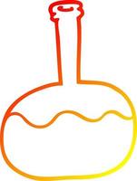 warm gradient line drawing cartoon experiment potions vector