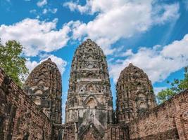 Wat si sawai Temple  At sukhothai historical park,Sukhothai city Thailand photo