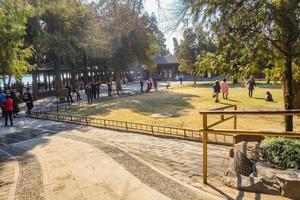 beijing China - 26 February 2017 Unacquainted Chinese people or tourist walking at Summer palace park in Beijing the capital of China photo