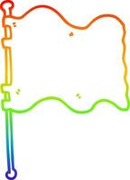 rainbow gradient line drawing cartoon flag vector