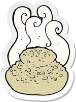 sticker of a hot bread vector