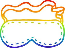 rainbow gradient line drawing cartoon sleeping mask vector