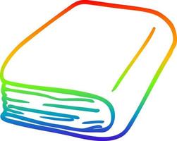 rainbow gradient line drawing cartoon diary book vector