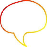 warm gradient line drawing cartoon speech bubble vector