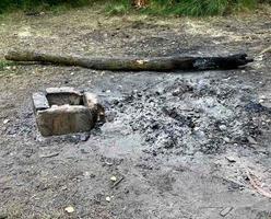 carbones negros naturales de cerca. madera quemada, restos de carbón del fuego. foto de alta calidad