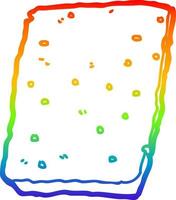 galleta de dibujos animados de dibujo de línea de gradiente de arco iris vector