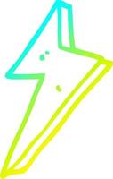 cold gradient line drawing cartoon lightning vector