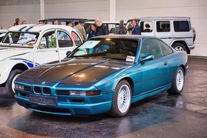 FRIEDRICHSHAFEN - MAY 2019 blue BMW 8 840 E31 Ci 1990 coupe at Motorworld Classics Bodensee on May 11, 2019 in Friedrichshafen, Germany photo