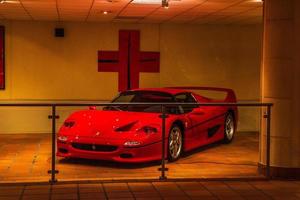 FONTVIEILLE, MONACO - JUN 2017 red FERRARI F50 GT 1995 in Monaco Top Cars Collection Museum photo