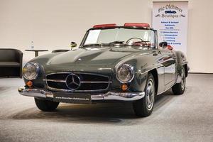 FRIEDRICHSHAFEN - MAY 2019 gray grey MERCEDES-BENZ 190 SL 1957 cabrio roadster at Motorworld Classics Bodensee on May 11, 2019 in Friedrichshafen, Germany photo