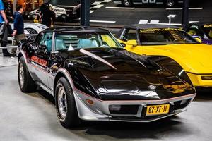 SINSHEIM, GERMANY - MAI 2022 black coupe Chevrolet Corvette C3 photo