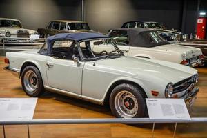 SINSHEIM, GERMANY - MAI 2022 white Triumph TR 6 cabrio 1971 photo