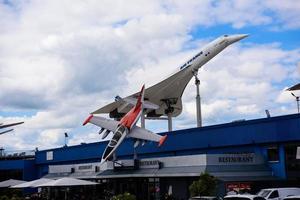 SINSHEIM, GERMANY - MAI 2022 Concorde F-BVFB and Aero L-39 Albatros photo