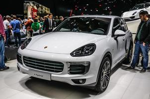 FRANKFURT - SEPT 2015 Porsche 958 Cayenne S E-Hybrid presented photo