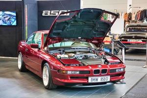 FRIEDRICHSHAFEN - MAY 2019 red BMW 8 850 CI E31 1990 at Motorworld Classics Bodensee on May 11, 2019 in Friedrichshafen, Germany photo