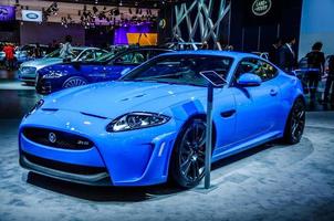 MOSCOW, RUSSIA - AUG 2012 JAGUAR XKR-S 3RD GENERATION presented as world premiere at the 16th MIAS Moscow International Automobile Salon on August 30, 2012 in Moscow, Russia photo