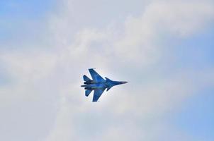 MOSCOW, RUSSIA - AUG 2015 fighter aircraft Su-30 Flanker-C at t photo