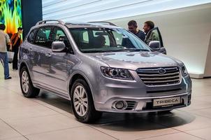 MOSCOW, RUSSIA - AUG 2012 SUBARU TRIBECA 2ND GENERATION presented as world premiere at the 16th MIAS Moscow International Automobile Salon on August 30, 2012 in Moscow, Russia photo