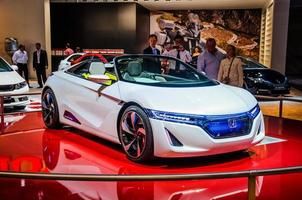MOSCOW, RUSSIA - AUG 2012 HONDA EV-STER CONCEPT presented as world premiere at the 16th MIAS Moscow International Automobile Salon on August 30, 2012 in Moscow, Russia photo