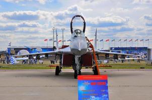 MOSCOW, RUSSIA - AUG 2015 fighter aircraft MiG-29 Fulcrum prese photo