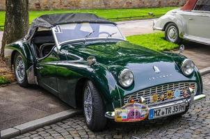 FULDA, GERMANY - MAY 2013 Triumph TR3 sports cabrio roadster retro car on May 9, 2013 in Fulda, Germany photo