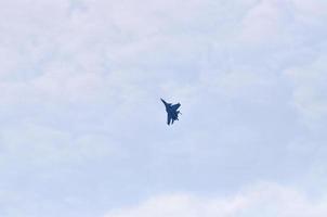 MOSCOW, RUSSIA - AUG 2015 fighter aircraft Su-30 Flanker-C at t photo