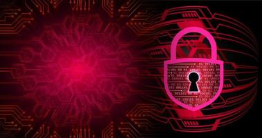 Closed Padlock on digital background, cyber security photo