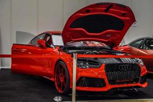 moscú - agosto de 2016 audi rs 7 presentado en el salón internacional del automóvil mias moscow el 20 de agosto de 2016 en moscú, rusia foto