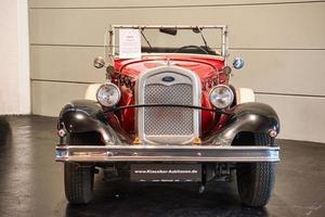 FRIEDRICHSHAFEN - MAY 2019 red FORD MODEL A 1930 cabrio roadster at Motorworld Classics Bodensee on May 11, 2019 in Friedrichshafen, Germany photo